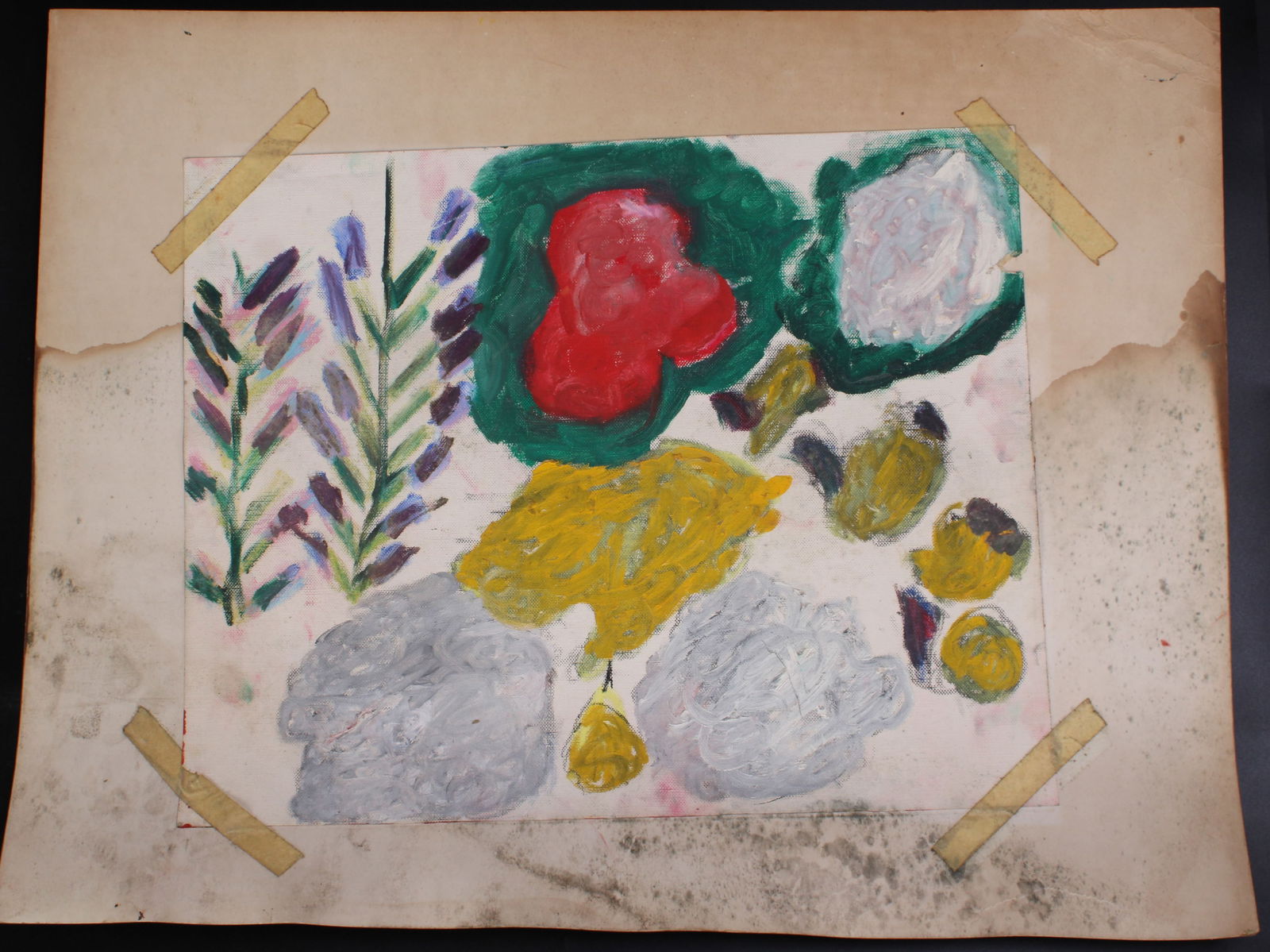 Justin McCarthy (20th C, Pennsylvania) Composition: Justin McCarthy (20th C, Pennsylvania) Composition. Floral Study. Recognized as a prolific Outsider Artist, Justin McCarthy's work is widely recognized andappreciated by collectors of Naive, Art Brut