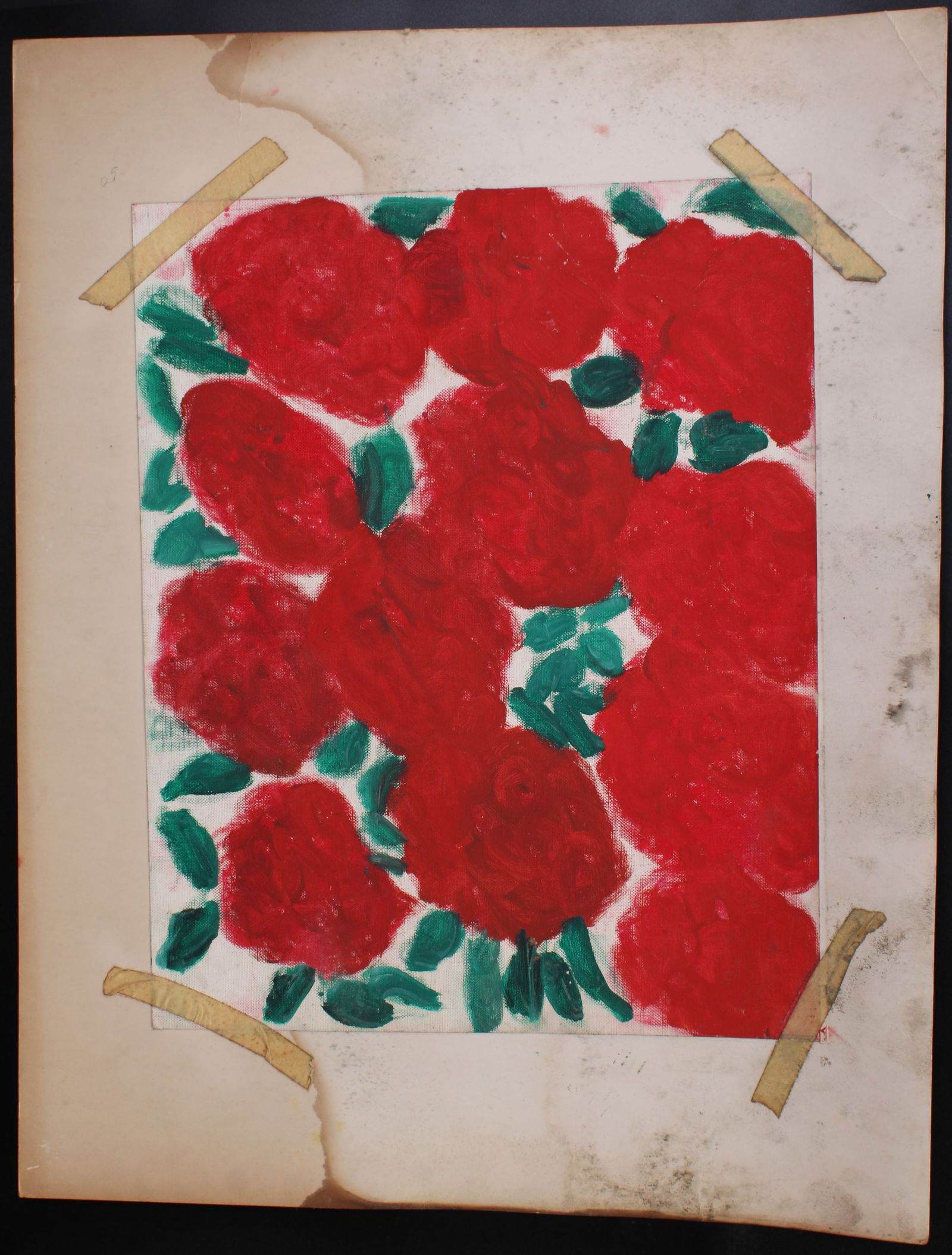Justin McCarthy (20th C, Pennsylvania) Composition: Justin McCarthy (20th C, Pennsylvania) Composition. Floral Arrangement. Early work. Recognized as a prolific Outsider Artist, Justin McCarthy's work is widely recognized andappreciated by collectors o
