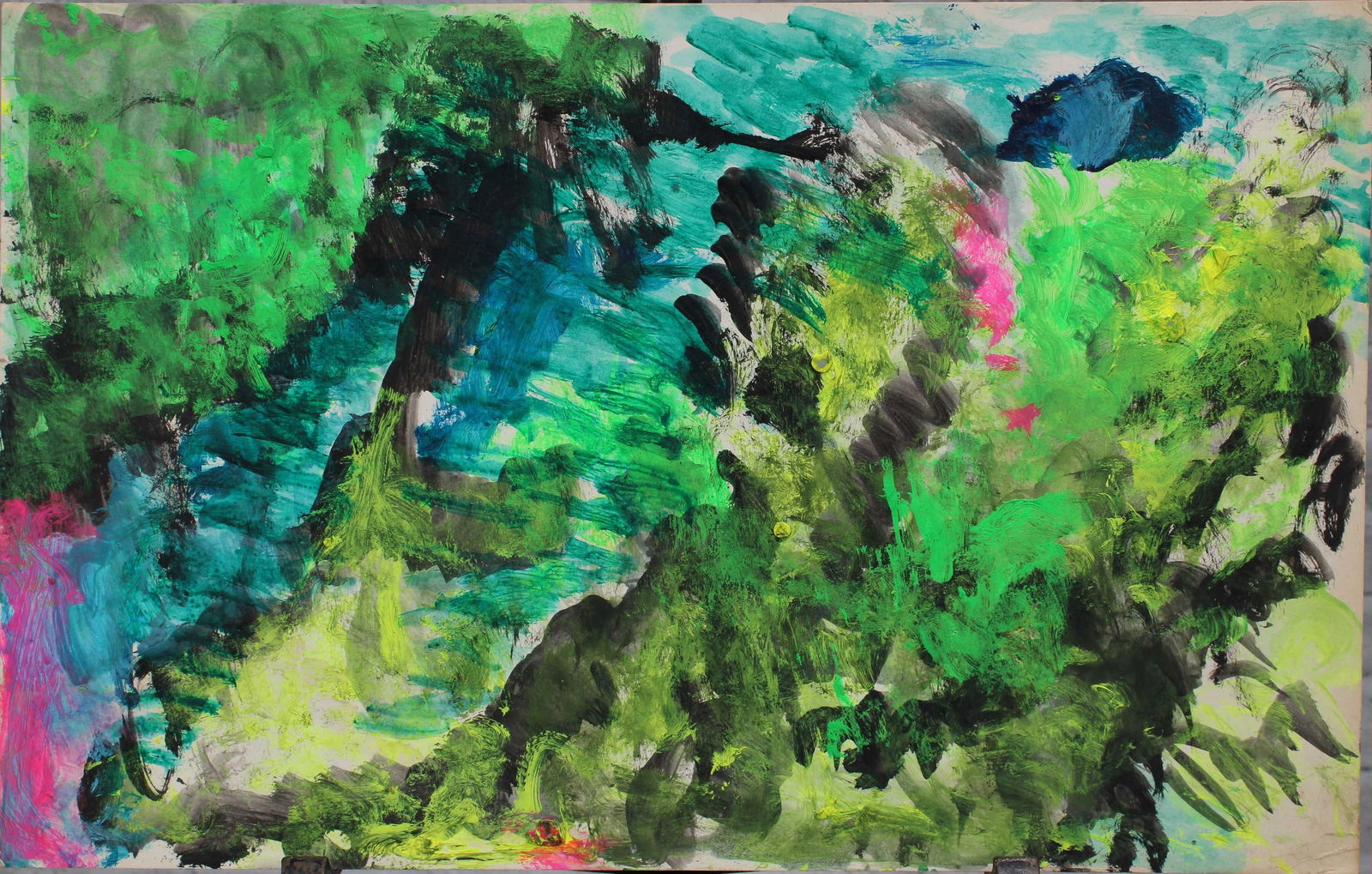 Justin McCarthy (20th C, Pennsylvania) Composition: Justin McCarthy (20th C, Pennsylvania) Composition. Distant Landscape. Recognized as a prolific Outsider Artist, Justin McCarthy's work is widely recognized andappreciated by collectors of Naive, Art