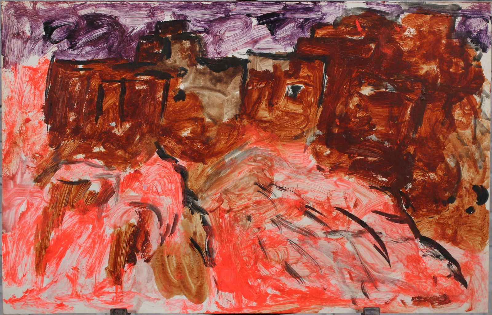 Justin McCarthy (20th C, Pennsylvania) Composition: Justin McCarthy (20th C, Pennsylvania) Composition. Naive Expressionism. Typical work inspired by television variety shows of the era. Recognized as a prolific Outsider Artist, JustinMcCarthy's work i