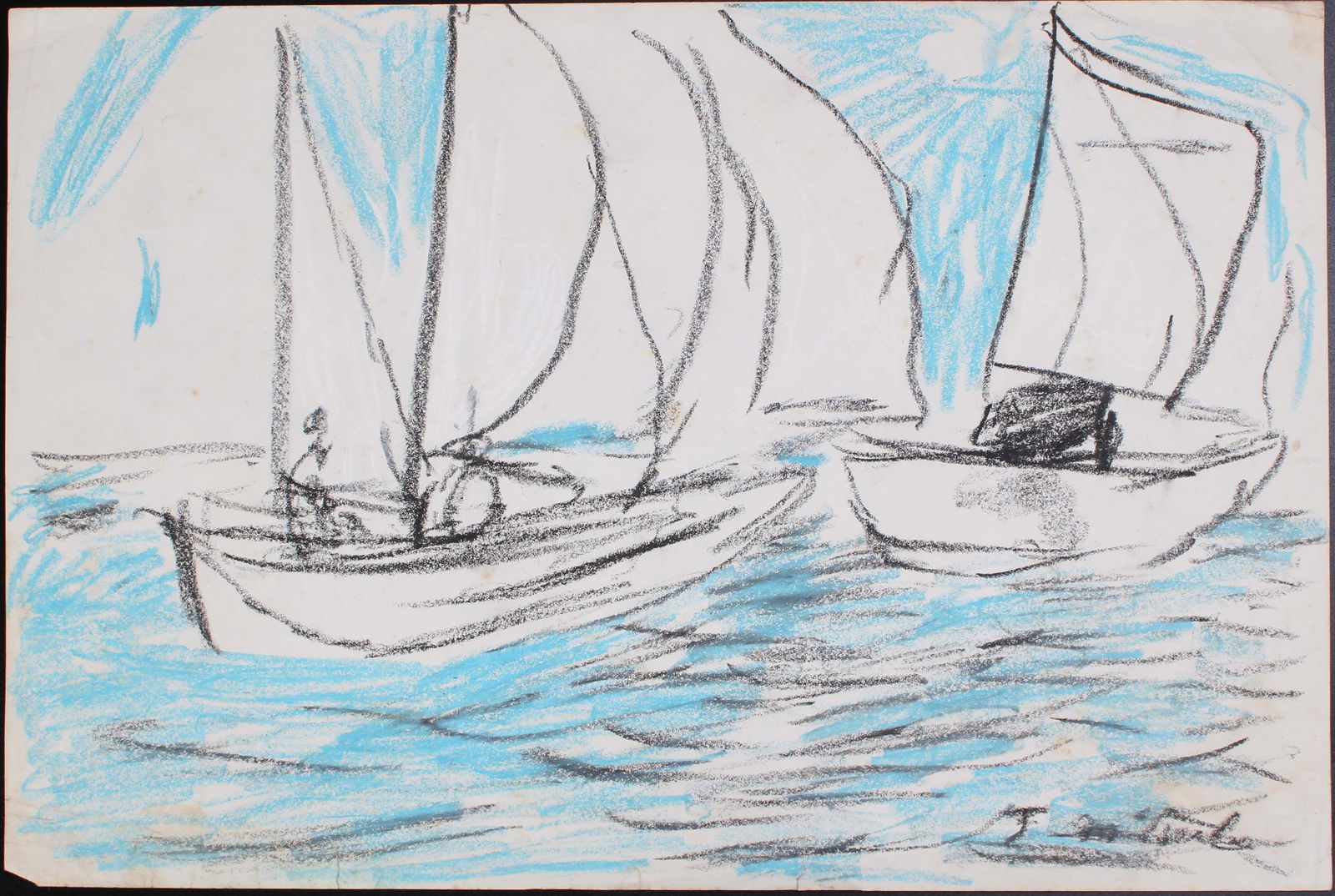 Justin McCarthy (20th C, Pennsylvania) Composition: Justin McCarthy (20th C, Pennsylvania) Composition. The regatta. Recognized as a prolific Outsider Artist, Justin McCarthy's work is widely recognized andappreciated by collectors of Naive, Art Brut a