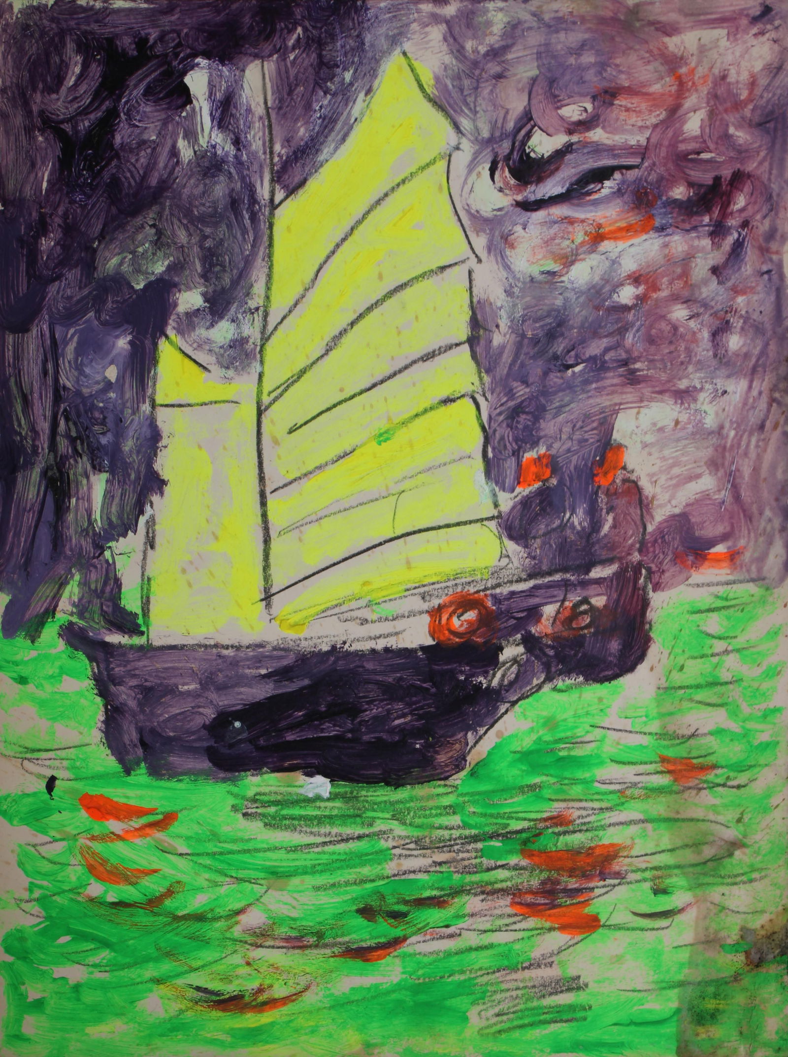 Justin McCarthy (20th C, Pennsylvania) Nautical: Justin McCarthy (20th C, Pennsylvania) Composition, nautical, maritime, ship Recognized as a prolific Outsider Artist, Justin McCarthy's work is widely recognized andappreciated. Provenance: From the