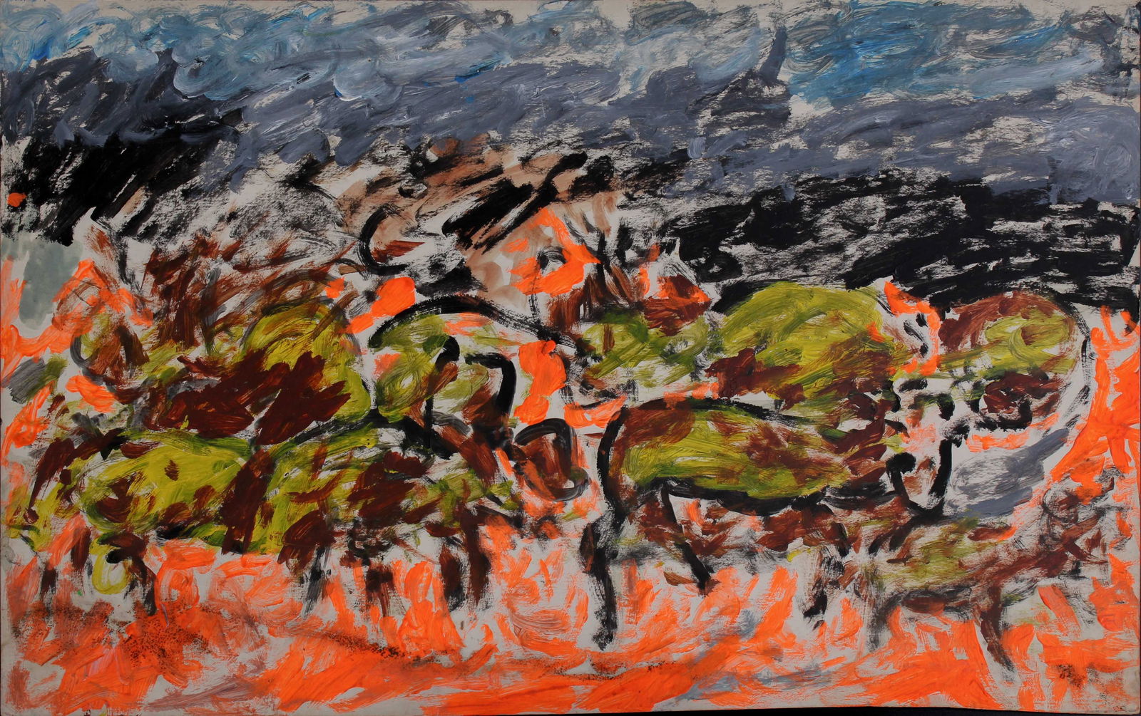 Justin McCarthy (20th C, Pennsylvania) Composition: Justin McCarthy (20th C, Pennsylvania) Composition. TV Safari. Typical work inspired by television variety shows of the era. Recognized as a prolific Outsider Artist, JustinMcCarthy's work is widely r