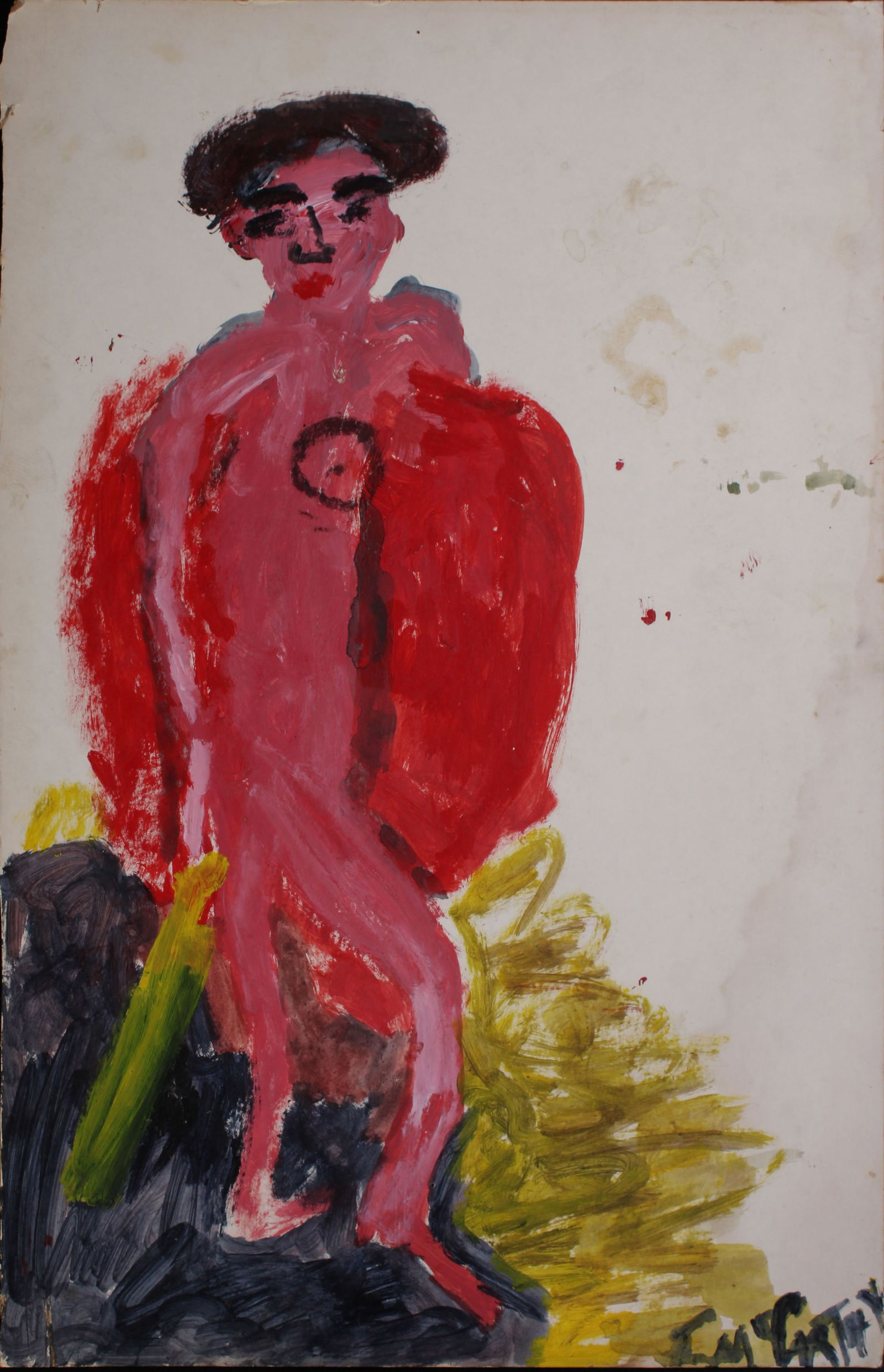 Justin McCarthy (20th C, Pennsylvania) Composition: Justin McCarthy (20th C, Pennsylvania) Composition. Matador. Typical work inspired by television variety shows of the era. Recognized as a prolific Outsider Artist, JustinMcCarthy's work is widely rec