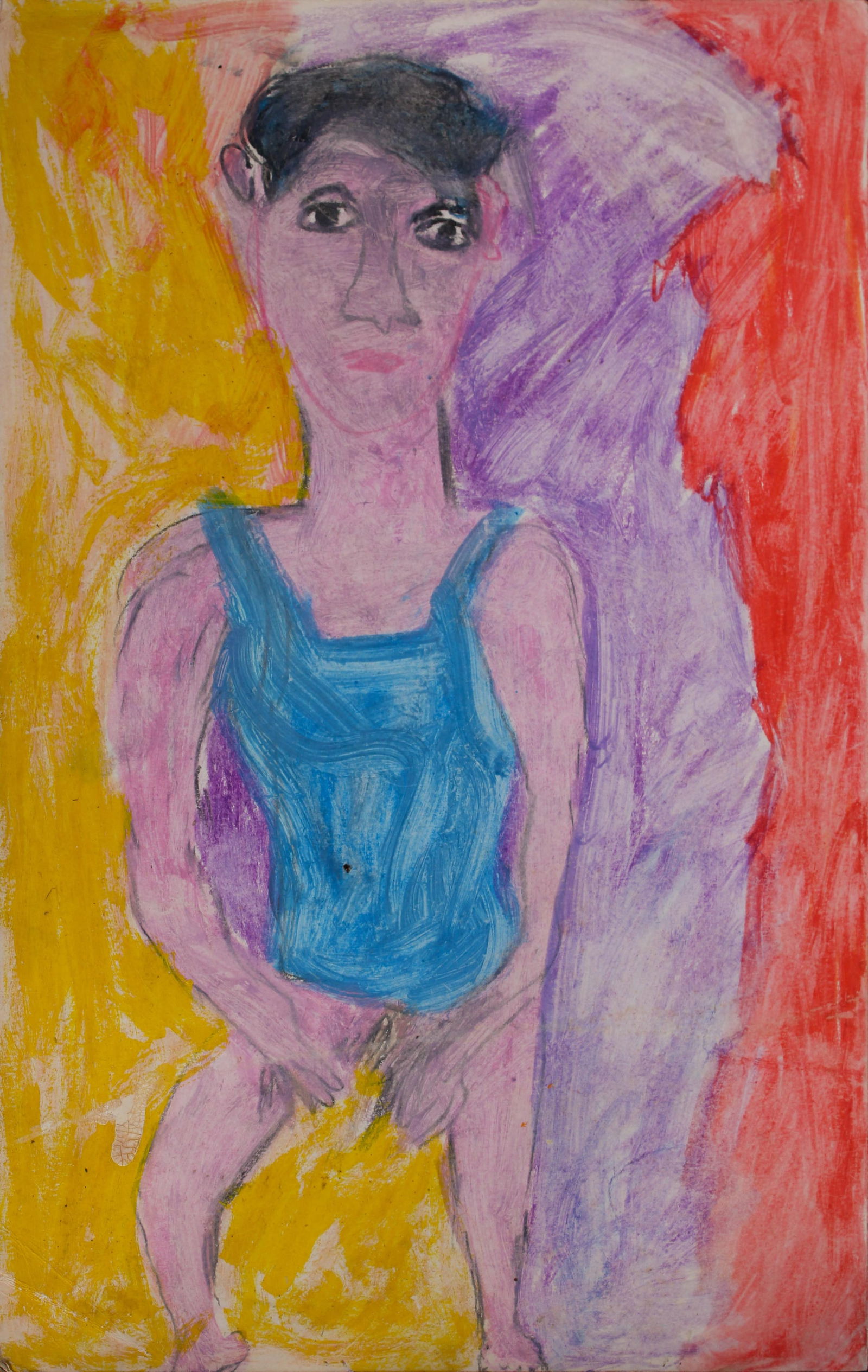 Justin McCarthy (20th C, Pennsylvania) Composition: Justin McCarthy (20th C, Pennsylvania) Composition. Celebrity. Primitive portraiture. Typical work inspired by television variety shows of the era.Recognized as a prolific Outsider Artist, Justin McCa