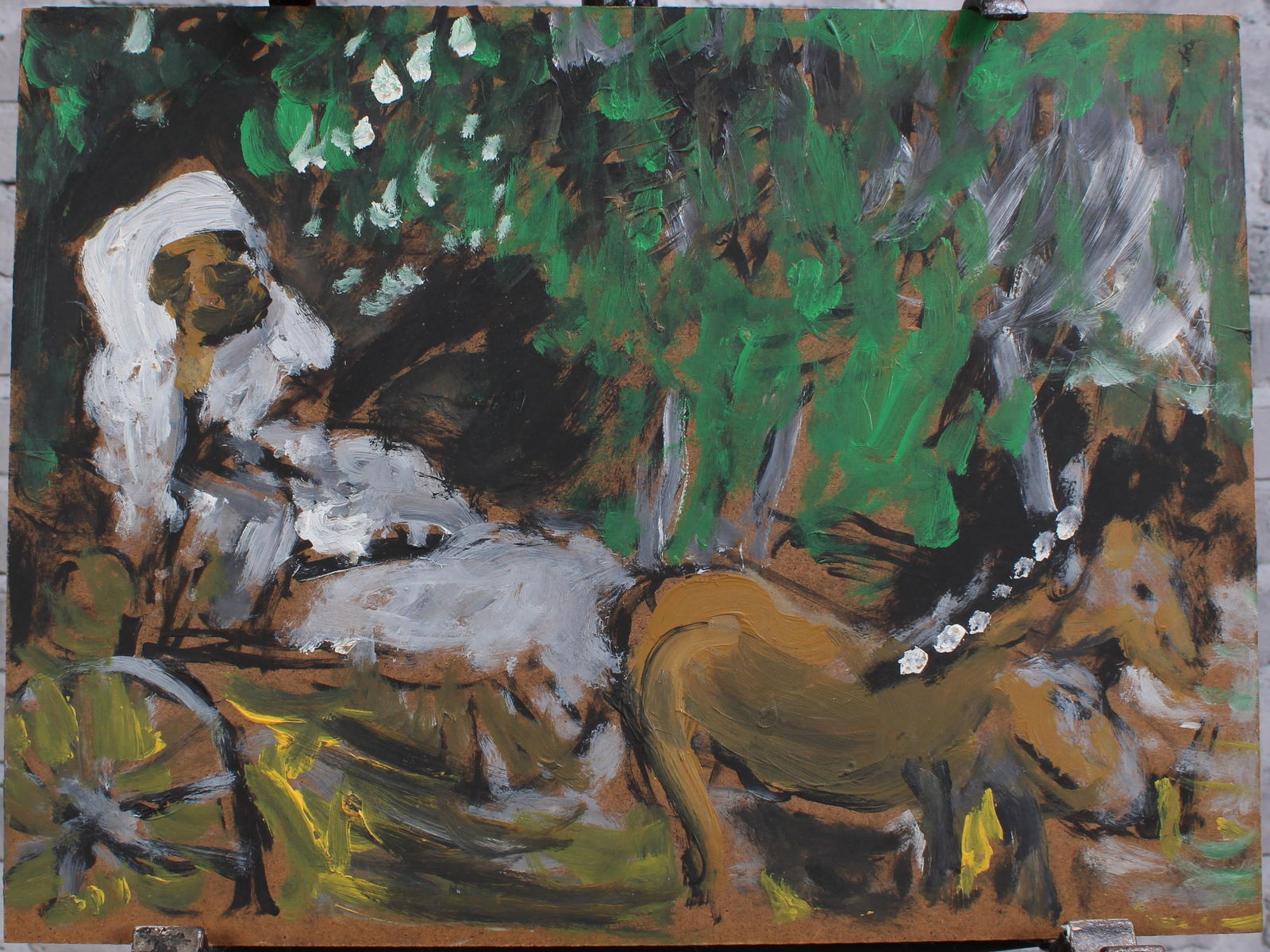 Justin McCarthy (20th C, Pennsylvania) Composition: Justin McCarthy (20th C, Pennsylvania) Composition. Naive Regionalism. Recognized as a prolific Outsider Artist, Justin McCarthy's work is widely recognized andappreciated by collectors of Naive, Art