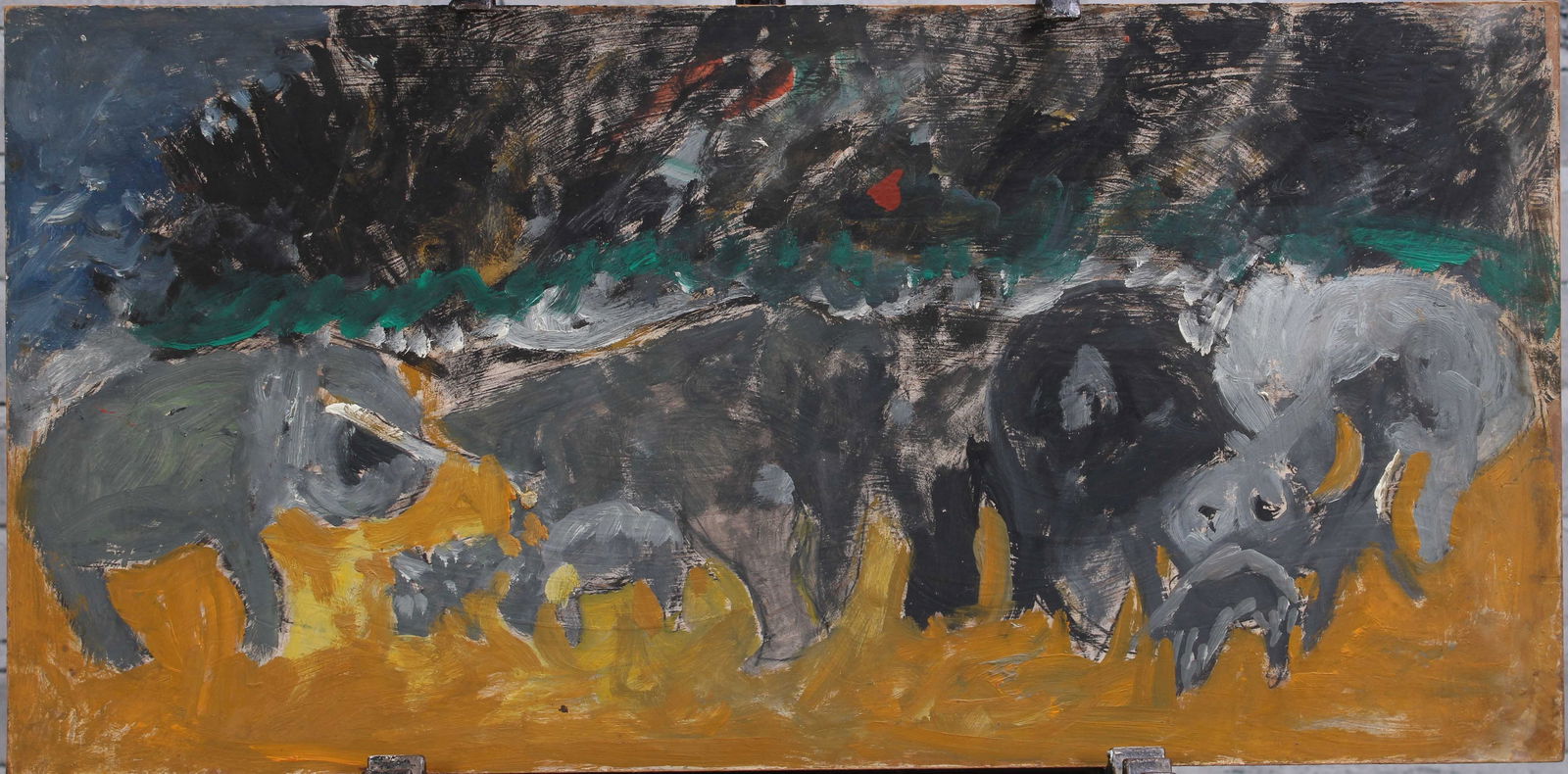 Justin McCarthy (20th C, Pennsylvania) Composition: Justin McCarthy (20th C, Pennsylvania) Composition. TV Safari. Typical work inspired by television variety shows of the era. Recognized as a prolific Outsider Artist, JustinMcCarthy's work is widely r