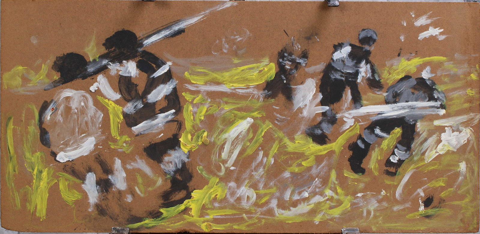 Justin McCarthy (20th C, Pennsylvania) Composition: Justin McCarthy (20th C, Pennsylvania) Composition. Recognized as a prolific Outsider Artist, Justin McCarthy's work is widely recognized andappreciated by collectors of Naive, Art Brut and Outsider A