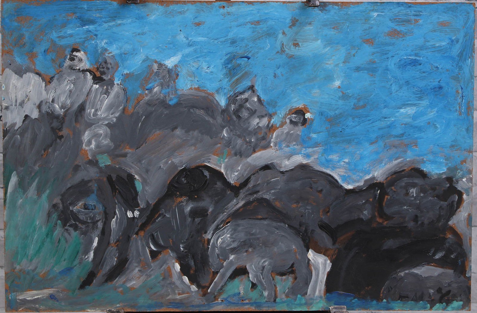 Justin McCarthy (20th C, Pennsylvania) Composition: Justin McCarthy (20th C, Pennsylvania) Composition. TV Safari. Typical work inspired by television variety shows of the era. Recognized as a prolific Outsider Artist, JustinMcCarthy's work is widely r