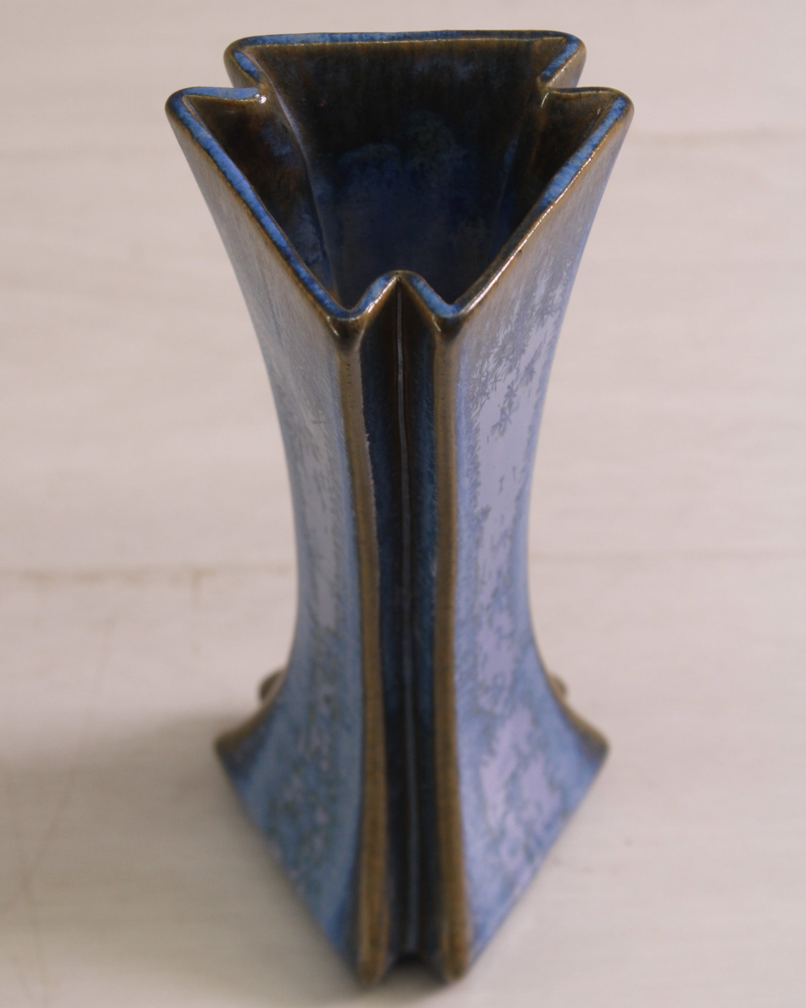 Fulper Arts and Crafts Triangular Vase (1 of 6)