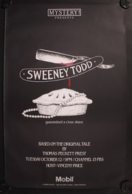 Edward Gorey, Mobil Poster, Sweeney Todd, Signed