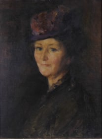 Early 20th C American Portrait Painting, Signed