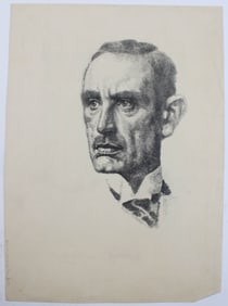 Portrait Sketch & Litho, Double Sided, R. Winckel