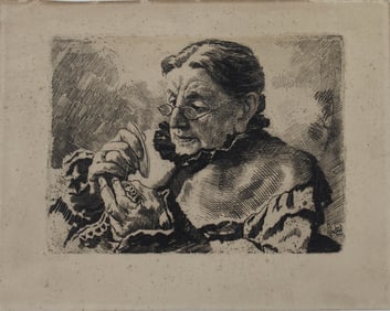 Richard Winckel Etching, Portrait