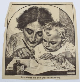 Mother & Child Etching, Advertisement, 1915