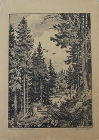 Signed Richard Winckel Landscape Engraving