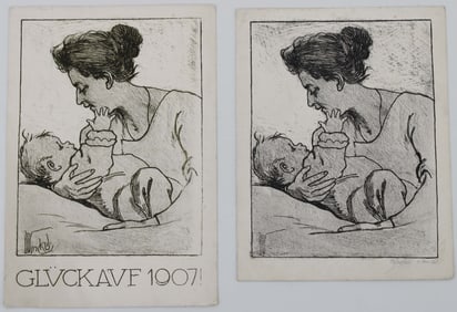 Richard Winckel, 1907 Etchings, One Signed