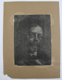 Mounted Portrait Etching, Richard Winckel