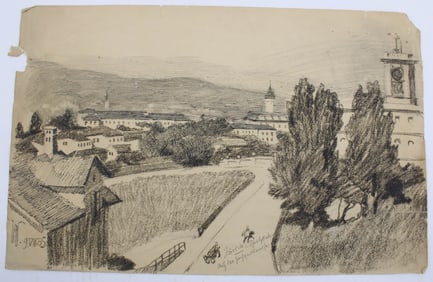 City Scape Etching By Richard Winckel