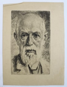 Richard Winckel 1917 Portrait Etching