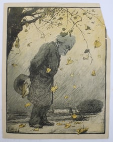 Richard Winckel Autumn Scene Etching
