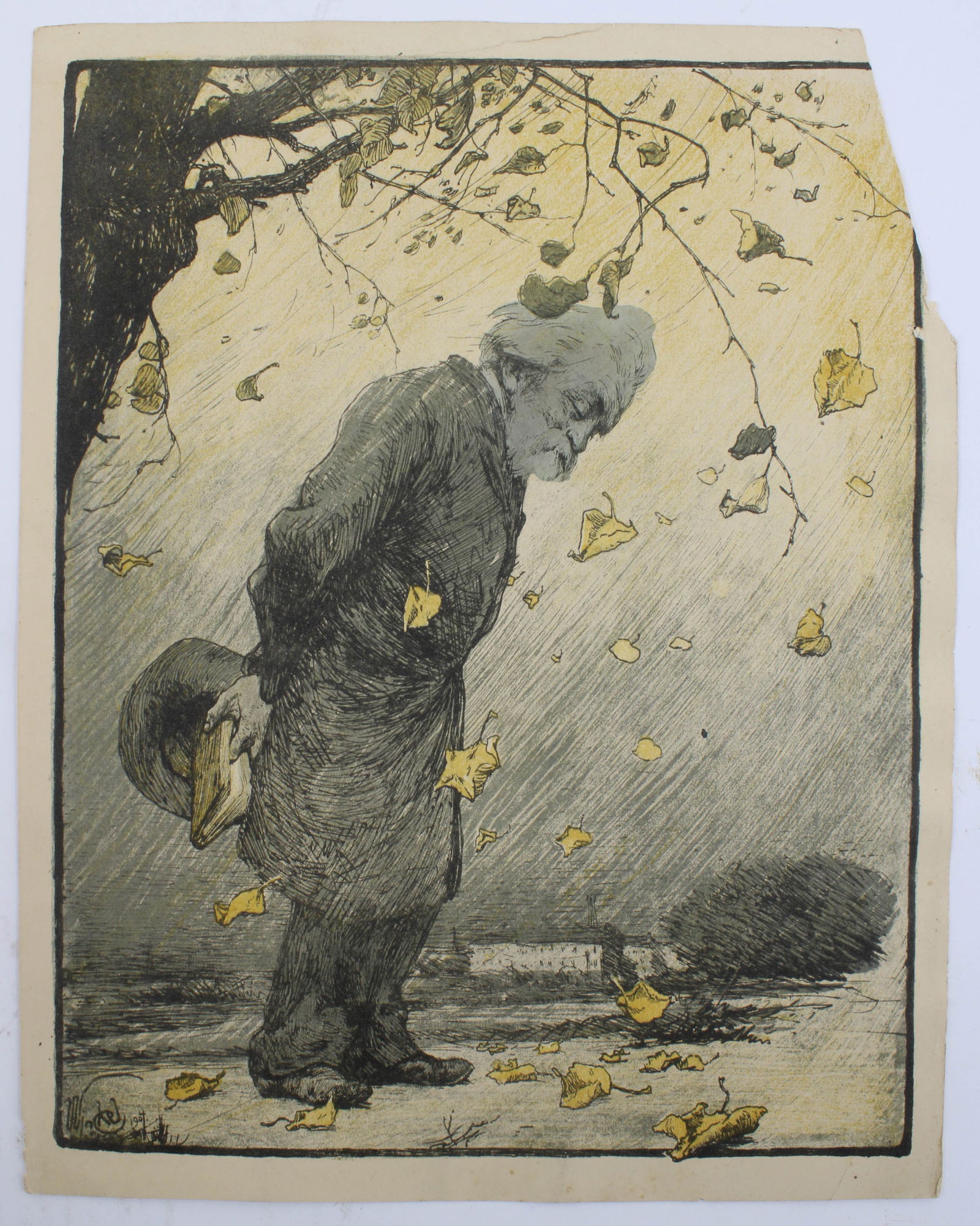 Richard Winckel Autumn Scene Etching (1 of 5)