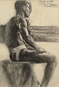 Athletic Male Figure Study, Baltimore School