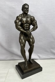 Body Builder, Male Physique Figural Bronze