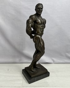 Male Physique, Beefcake Figural Bronze