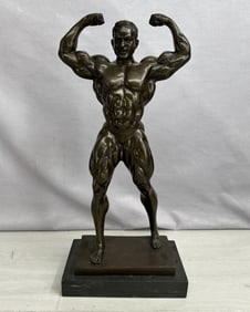 Male Physique, Beefcake Bronze Sculpture
