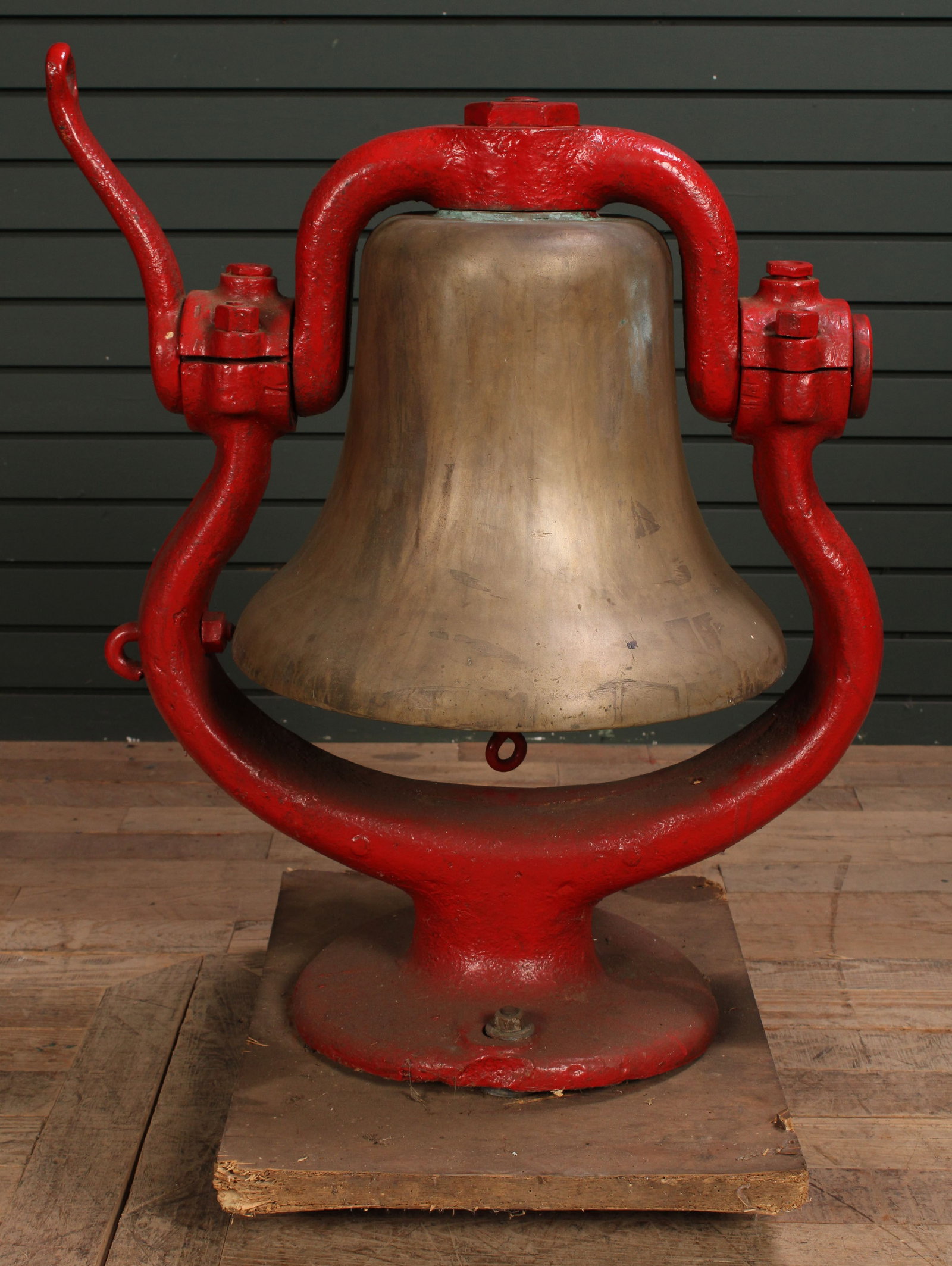 Antique Steam Locomotive Signaling Bell: Antique Steam Locomotive Signaling Bell. Size: 31.25" H x 22.5" W x 20" D