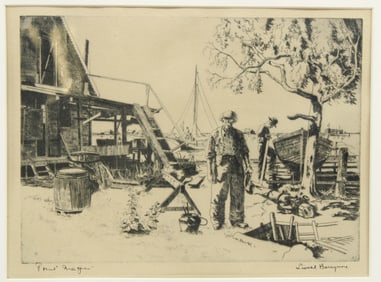 Lionel Barrymore, Point Mugu Etching