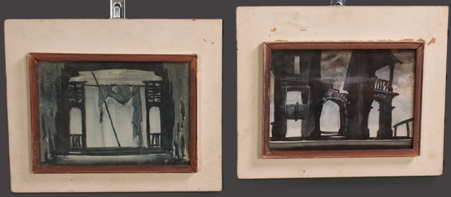Attributed to Stuart Davis, Inkwash Drawings