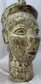 Benin Bronze, Ife Portrait Bust, 22"