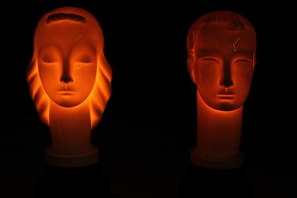 Geza DeVegh for Lenox Art Deco Boudoir Lamps
