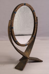 Paul Evans Style Table Top Brutalist Mirror