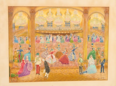 Pastel Drawing, Old Vienna, R.F. Staw Jr.