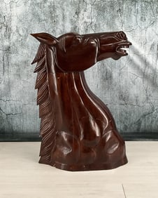 Carved Wood Horse Head