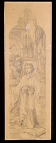 Stained Glass Pencil Sketch, London Studio