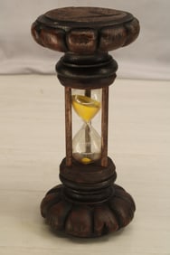 Hourglass With Carved Wood Surround