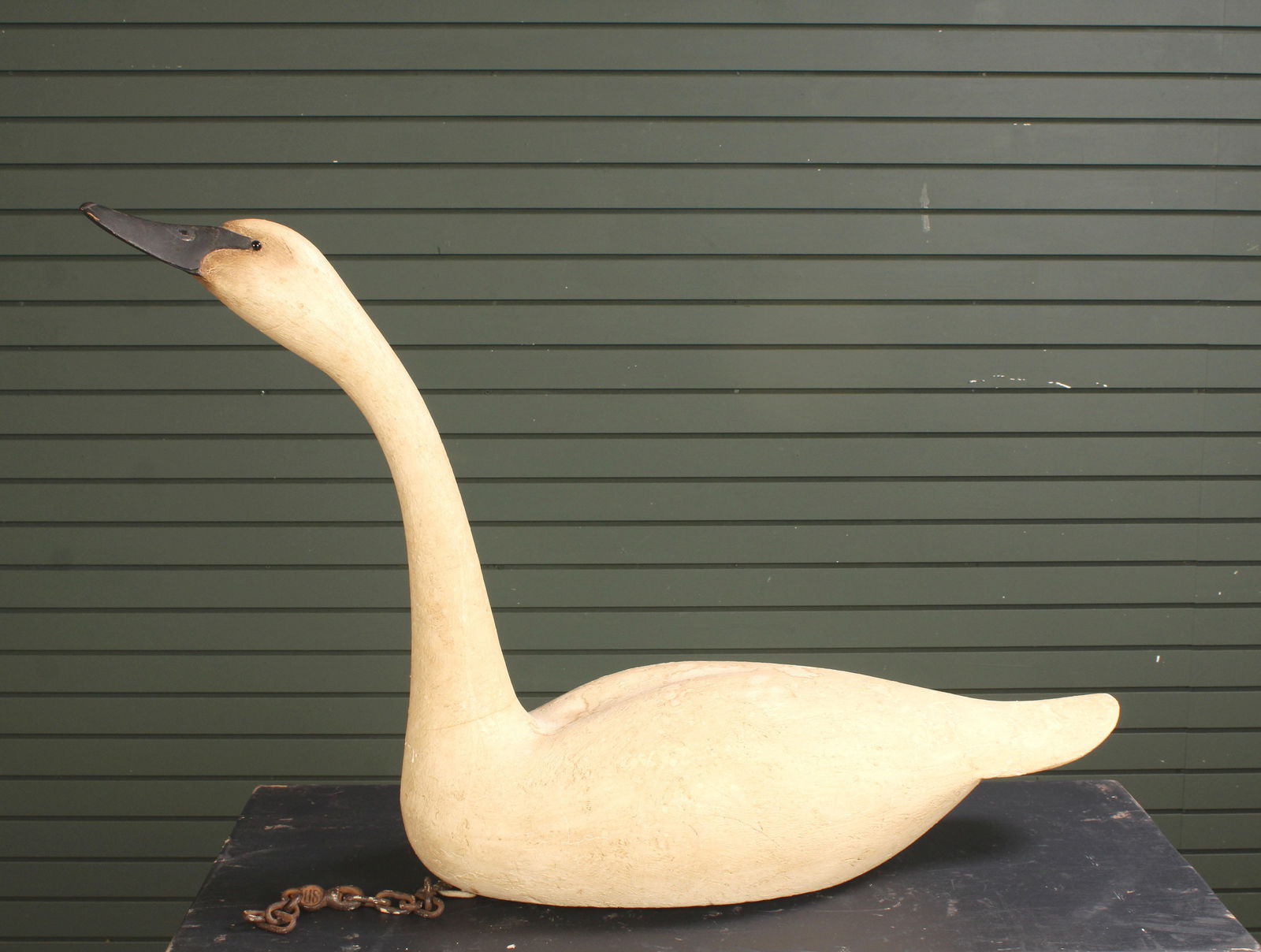 Grand Carved Wood Swan Decoy, Attr. Frank Finney (1 of 12)