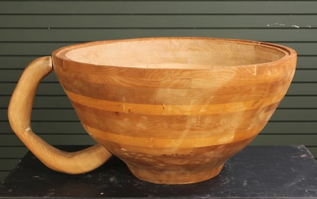 Studio Carved Wood Coffee Mug, Oversized