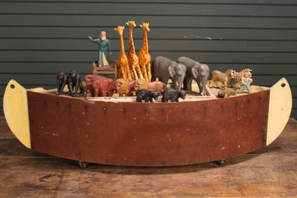 Grand Scale Folk Art Noah's Ark Play Model