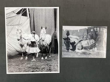 2 Vintage Circus Life Photographs