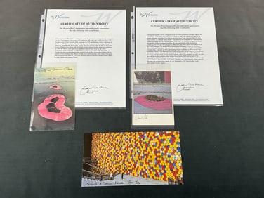 Group of 3 Christo et Jean Claude Autographs