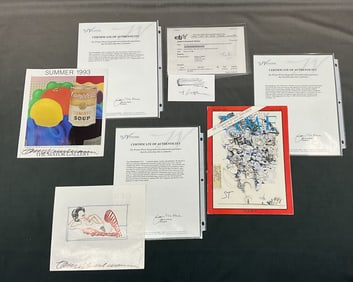 Group of Modern Artist Autographs, Wesselmann,