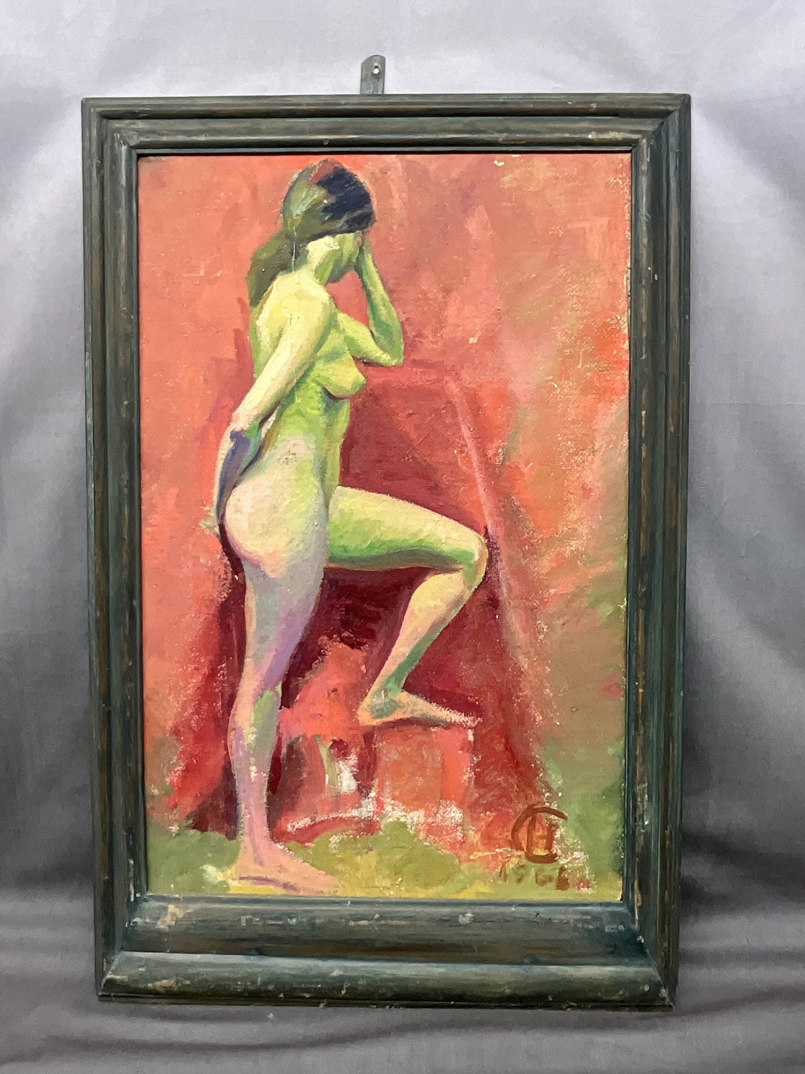 Lawrence H Copeland, Nude Painting: Lawrence H Copeland, Nude Painting. Size: 25"T x 16.5"W Note: Copeland was purportedly a member of the infamous Kokoon Arts Club (1911 - 1940). In 1923the Bishop of Cleveland denounced the Kokoon Club