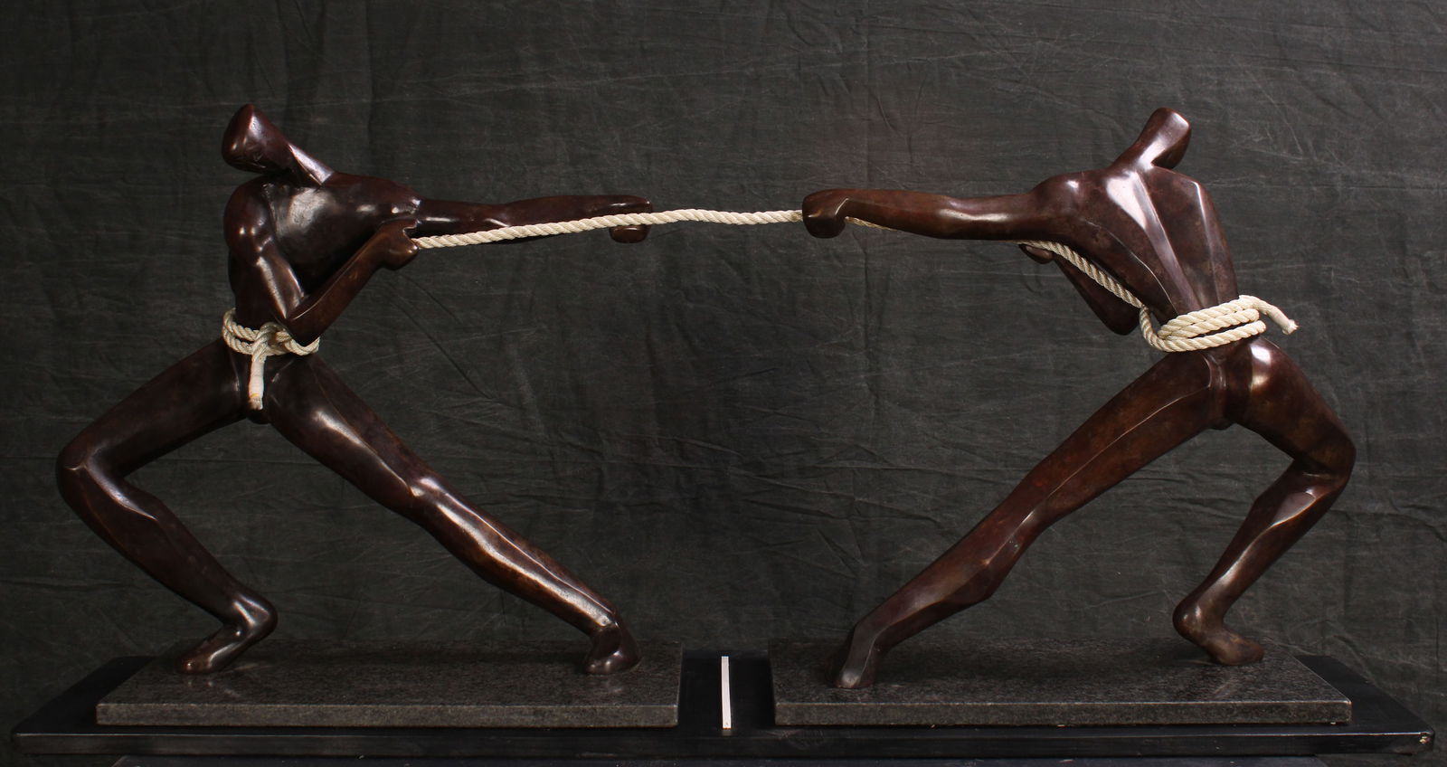 Bronze Figural Group, Tug of War, Signed Sassoon (1 of 11)
