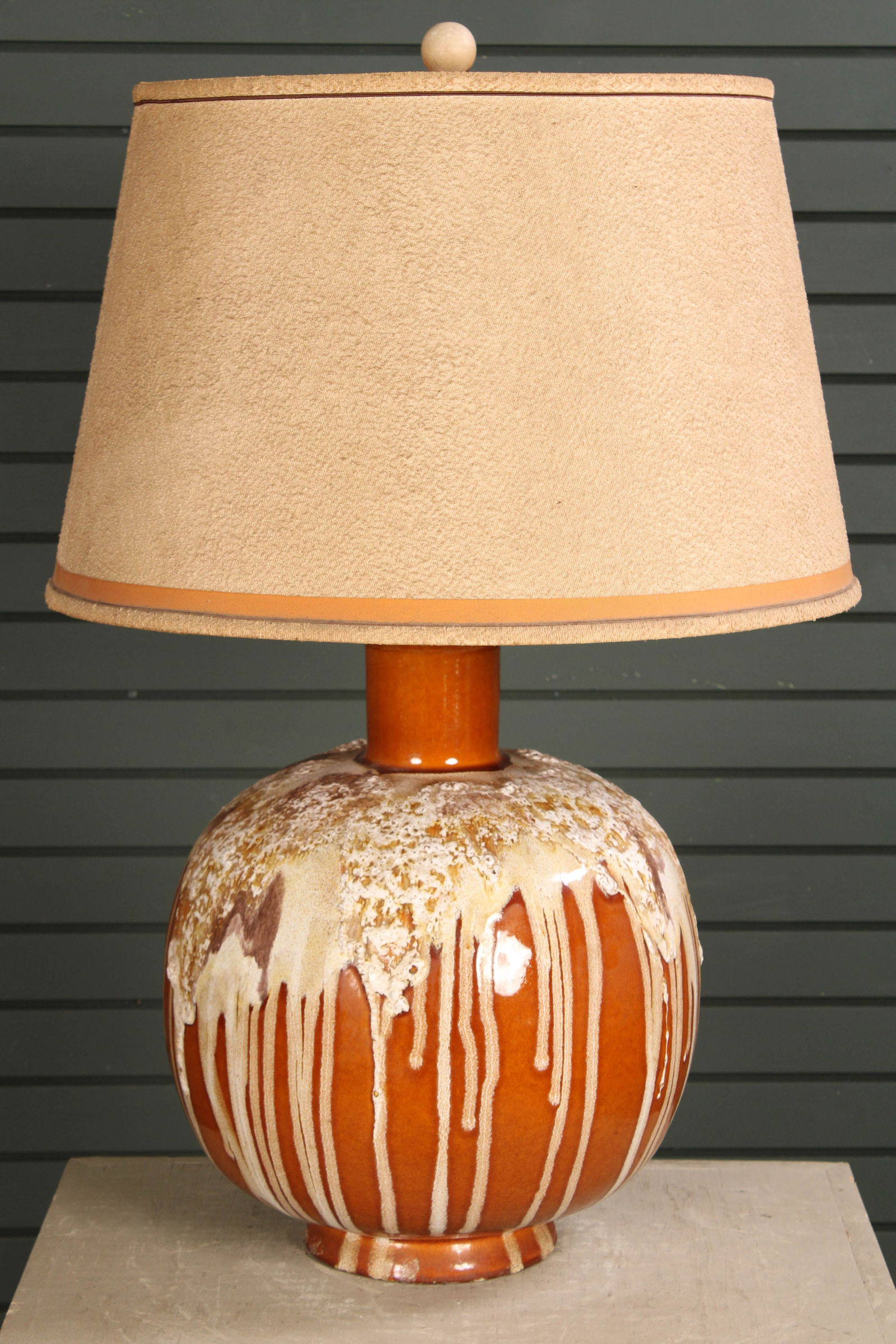 Modernist Ceramic Lamp, Drip Glaze (1 of 8)