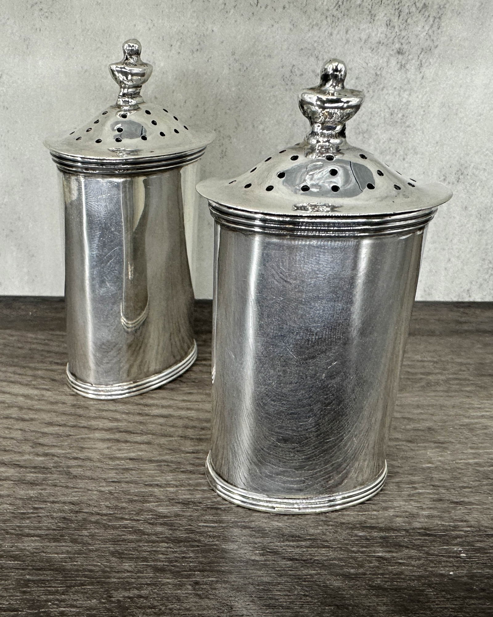 Sterling Salt & Pepper Shakers, English Hallmarks (1 of 8)